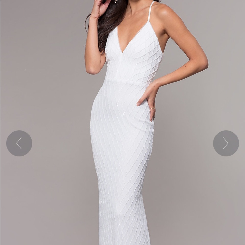 NWT White Sparkly Prom Dress